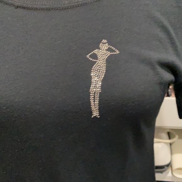 SUPER Cute Bling Patriotic Women’s T-shirt , Salute, American flag, 2 stripes​ - Picture 2 of 7